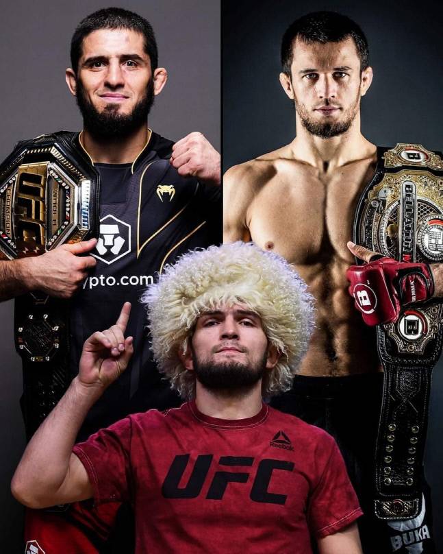 이슬람 마카체프, 우스만 누르마고메도프, 하빕 누르마고메도프(왼쪽 위부터 시계방향으로). 사진 | 하빕 누르마고메도프 SNS