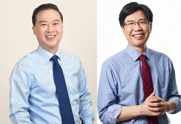양오봉(왼쪽) 교수가 1순위, 김건(오른쪽) 교수가 2순위 후보자로 뽑혔다. 전북대 제공