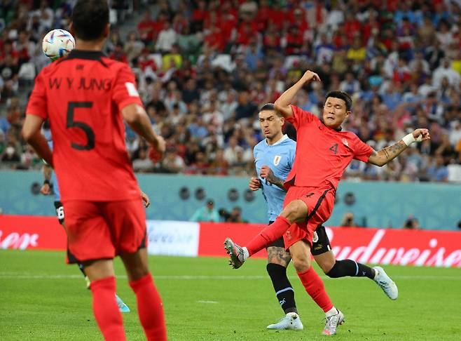 한국 축구 대표팀의 김민재. 연합뉴스