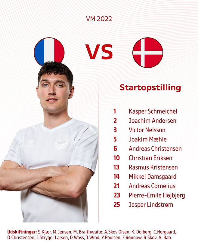 사진. 덴마크 대표팀 SNS