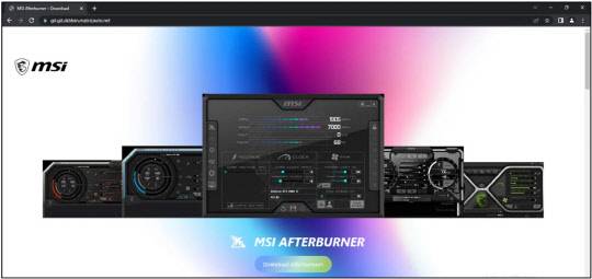 MSI 애프터버너 다운로드 페이지로 위장한 피싱사이트 이미지. 미국 보안업체 사이블 홈페이지 캡처
