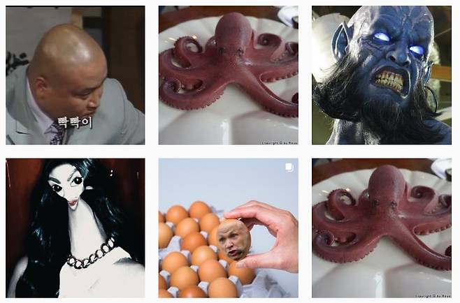 한국과 가나의 카타르월드컵 조별예선 경기 주심을 맡은 영국의 축구 심판 앤서니 테일러를 합성한 인스타그램 게시물들. /인스타그램