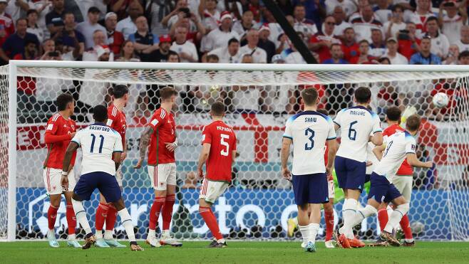 잉글랜드는 마커스 래시퍼드의 프리킥으로 선취점을 올렸다. /연합뉴스