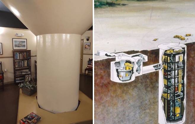 숙박객이 머무는 공간(좌), 시설 지하도(우) 사진=에어비앤비 캡처(Gary Baker)