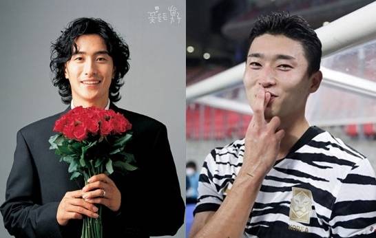 안정환 조규성. 사진|광고컷, 조규성 SNS