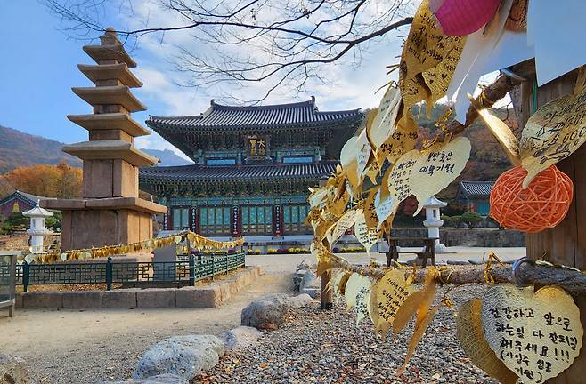 도갑사 오층석탑과 소원쪽지들