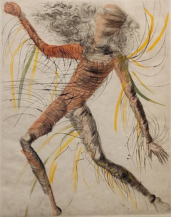 영암 구림전통마을 하정웅미술관에서 열리고 있는 세계적 명화 특별전시를 찾은 살바도르 달리 작품 '더 코스모넛'