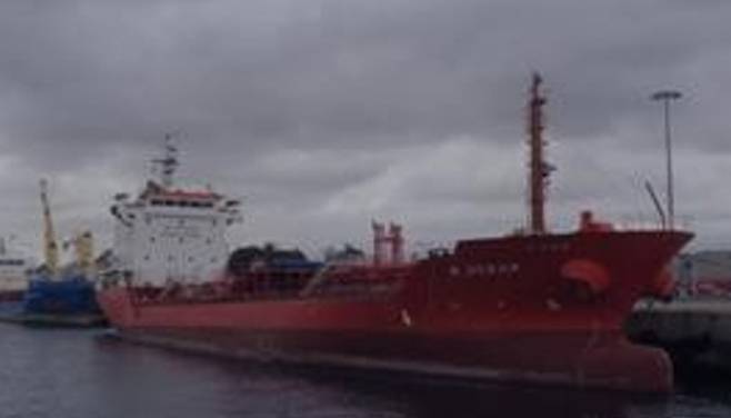 Marshall Islands-flagged oil tanker B. Ocean, seized by pirates near the Gulf of Guinea on Nov. 24, was released a day later and arrived at Ivory Coast’s main port of Abidjan on early Saturday. (Ministry of Foreign Affairs)