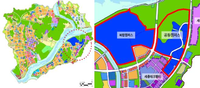 행복도시 신산업 혁신 생태계 조성 위치도. 행복청 제공