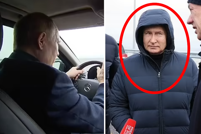 러시아 현지시간으로 5일 푸틴 대통령은 수행원들과 함께 수리 공사가 진행 중인 크름대교 방문해 현장에서 보고를 받았다