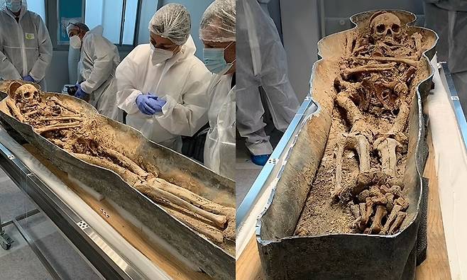 프랑스 파리 노트르담 대성당 재건 과정에서 발견된 석관 속 유골의 정체가 드러났다