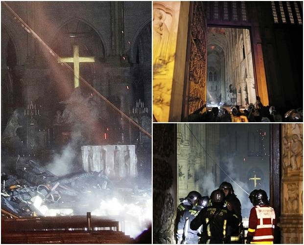 지난 2019년 4월 화재로 거의 파괴된 노트르담 대성당의 모습