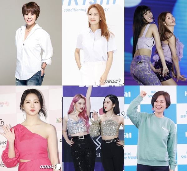 조혜련(시계방향), 김지민, 미미&유아, 박미선, 신비&은하, 홍지윤ⓒ 뉴스1