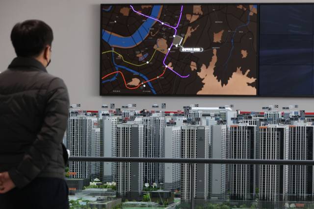 수도권 내 한 아파트 모델하우스 현장. 연합뉴스