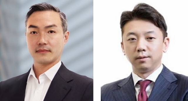 왼쪽부터 함석진 칼라일 부대표, 윤신원 TPG 부대표.