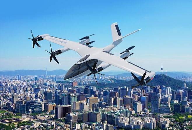 한국항공우주산업(KAI)이 2021년 서울 에어쇼에서 공개했던 UAM 형상. KAI 제공