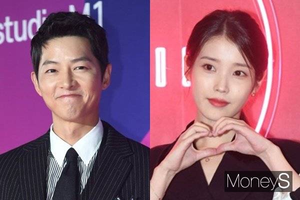 배우 송중기가 올해 완공되는 청담동 최고급 빌라를 매입한 사실이 알려졌다. 사진은 배우 송중기와 아이유. /사진=장동규 기자