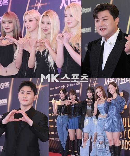 (여자)아이들, 김호중, 영탁, 카라가 ‘제32회 서울가요대상’에 참석했다. 사진=천정환 기자