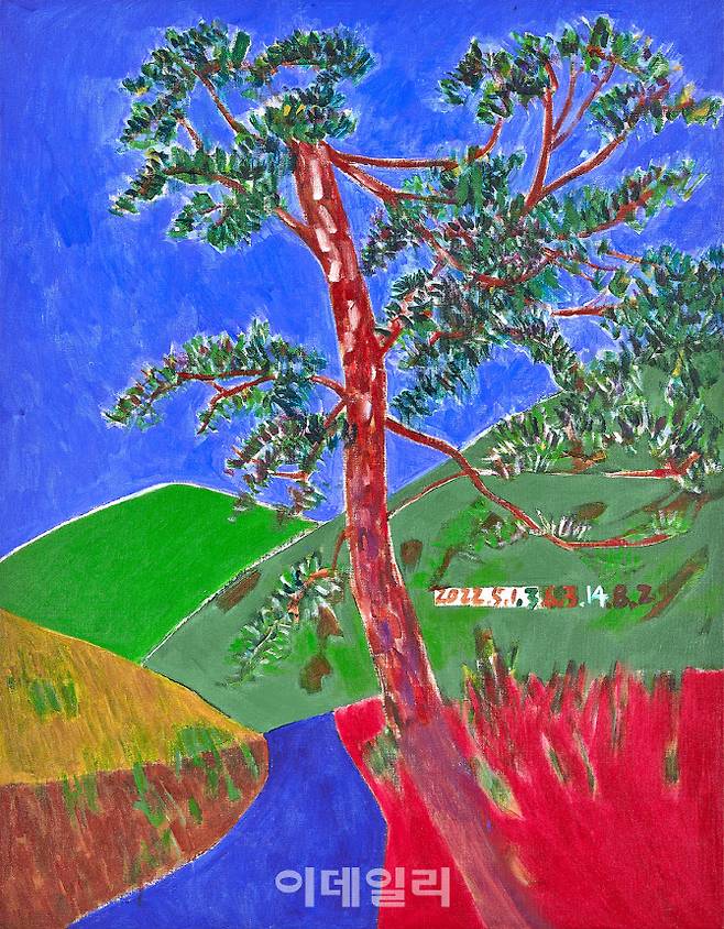 서용선 ‘소나무’(Pine Tree·2022), 캔버스에 아크릴, 116.5×90.8㎝(사진=갤러리JJ)