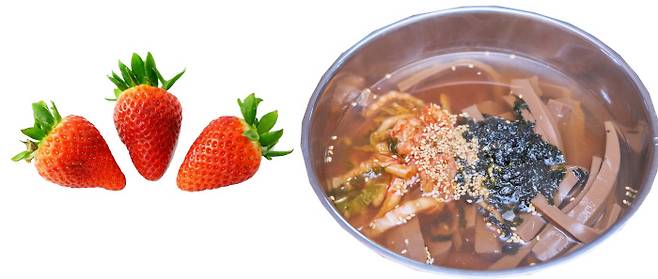 논산에서는 봄이 가기 전에 먹어야 하는 두 가지가 있다. 바로 딸기와 도토리묵.