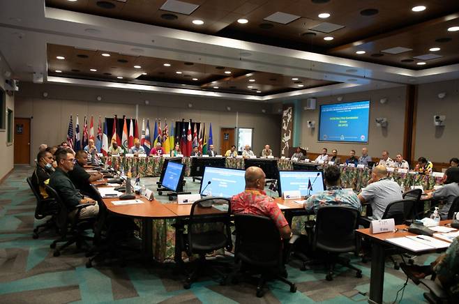 이달 24~26일(현지 시각) 미국 하와이에서 PBP 파트너 국가들과 태평양 도서국 관계자들 다수가 참석한 가운데 상견례 성격의 첫 워크숍이 열렸다. /트위터