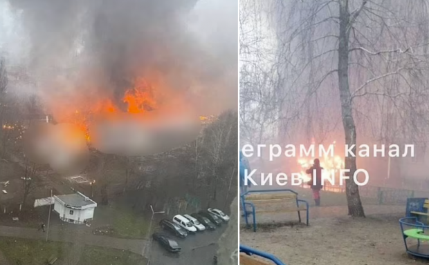 지난 1월 18일(현지시간) 키이우 동쪽 브로바리에 구급 헬기가 추락하면서 유치원 건물과 충돌했다. 이 사고로 우크라이나 내무장관과 어린이 3명 등 총 14명이 사망했다