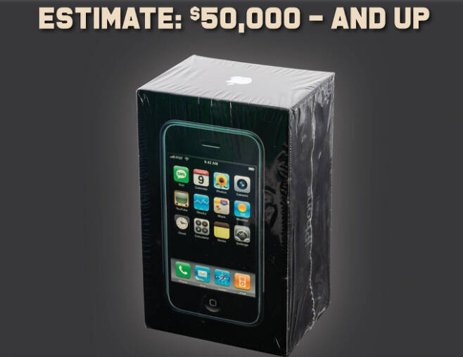 미국에서 미개봉 아이폰 1세대가 경매에 나왔다. 최대 감정가는 5만달러(약 6150만원)로 책정됐다. /사진=LCG옥션 캡처