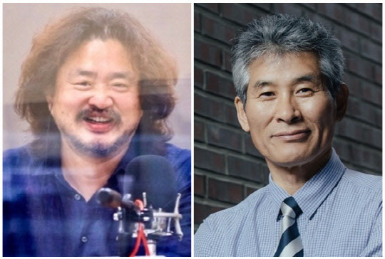 방송인 김어준씨(왼쪽)와 강준만 전북대학교 신문방송학과 명예교수(오른쪽) 사진=TBS, 연합뉴스