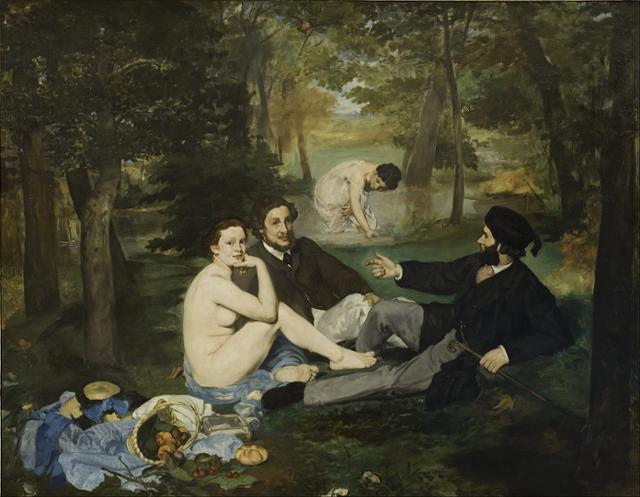 마네의 '풀밭 위에 점심 식사', 1863년, 오르세 미술관 소장