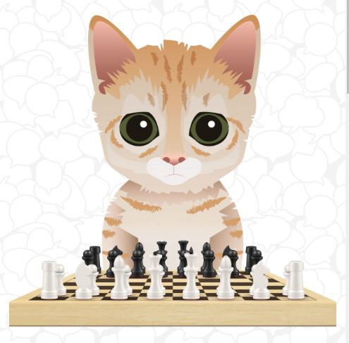 ‘체스 닷컴’이 내놓은 고양이 체스봇이 체스를 두는 이미지. 월스트리트저널 홈페이지 캡처