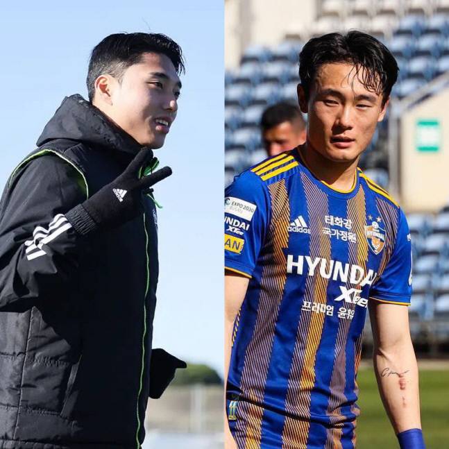 전북 이동준(왼쪽)과 울산 엄원상.출처 | 전북/울산