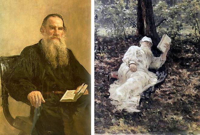 톨스토이 초상과 '숲속의 톨스토이' 트레티야코프 미술관 소장