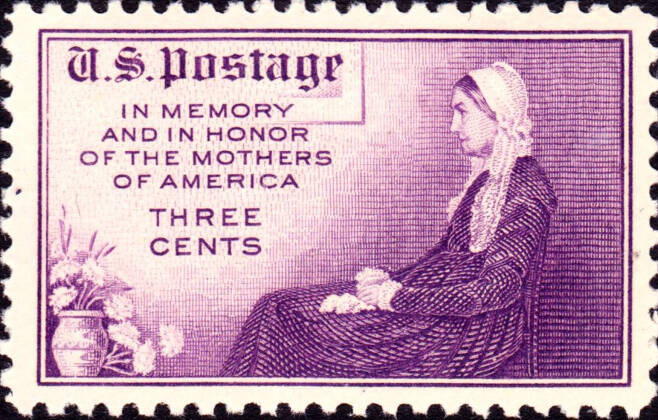 1934년 미국 어머니의 날 기념 우표.
