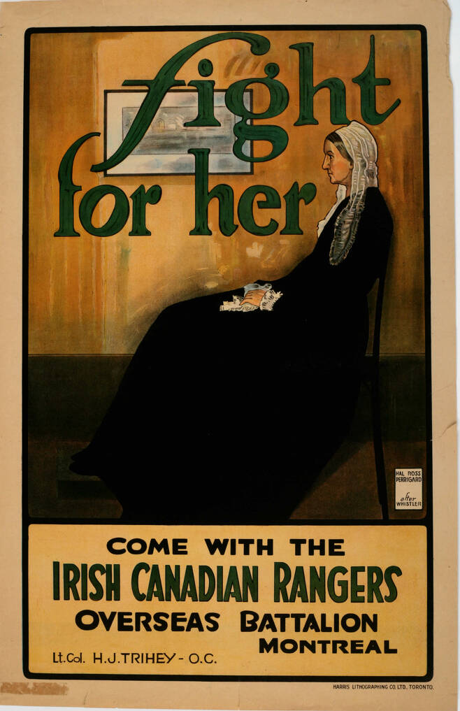 Fight for Her, 캐나다에 붙은 1차 세계대전 당시 포스터.