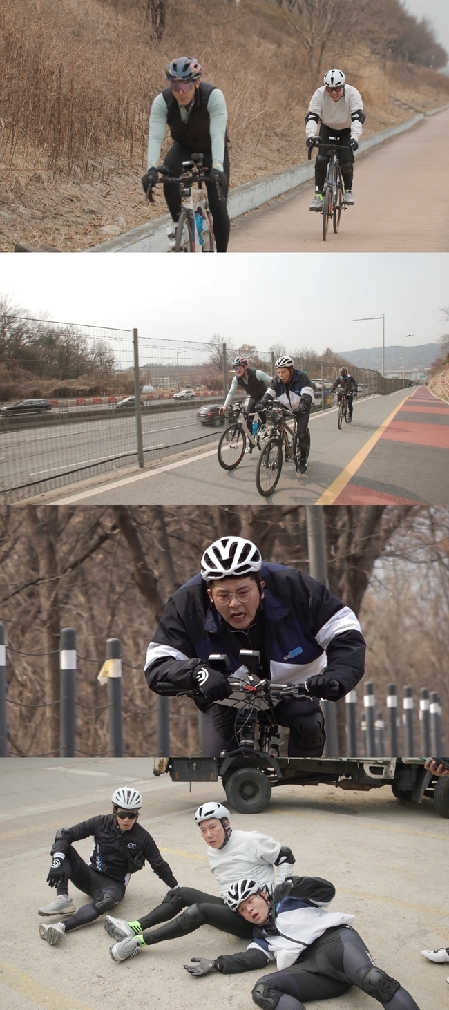 Comedian Kim Jun-ho falls to all-time Danger of RidingLee Sang-min, Kim Jun-ho, and Heo Kyung-hwan, who joined the Donation Riding invited by Choi Siwon, the youngest son, will be unveiled at SBS  ⁇  My Little Old Boy  ⁇  broadcast on March 19th.Lee Sang-min, Kim Jun-ho, and Heo Kyung-hwan gathered at the Han River wearing Riding suits.Choi Siwon called his brothers to ride a bicycle for his birthday. Choi Siwon proposed to his brothers the Donation Riding, which runs 37 kilometers, the distance of his age, as a birthday celebration.The three men were initially embarrassed by the distance of 37km, but they were forced to participate because they were good.When the real Riding began, my brothers were confident that they were more fun than I thought, but soon they faced a great deal of trials.), Of course, Danger came to the front of the third stage of horror. Choi Siwon, who was a pacemaker for his weary brothers, praised his brothers as well as cheering.However, the studio became a laughing sea in the appearance of the brothers who were tired of Touchi Talker Choi Siwon.Unlike Choi Siwon, which is full of Riding Riding, Sangmin and semi-ho seem to be  ⁇   ⁇   ⁇   ⁇   ⁇ ,  ⁇   ⁇   ⁇   ⁇   ⁇   ⁇   ⁇   ⁇   ⁇   ⁇   ⁇   ⁇   ⁇   ⁇   ⁇   ⁇   ⁇   ⁇   ⁇   ⁇   ⁇   ⁇   ⁇   ⁇   ⁇   ⁇   ⁇   ⁇   ⁇   ⁇ .To make matters worse, the semi-ho, who overeats from the morning, is rumored to have been unable to tolerate the laughter bursting from the studio due to the all-time Danger situation, such as rushing the pedal in search of the toilet.They wonder if they will be able to complete the 37km and succeed in Donation.The Donation Up Riding scene of Choi Siwon can be seen on SBS  ⁇  My Little Old Boy  ⁇  at 9:05 pm on Sunday, 19th.