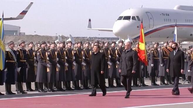 모스크바에 도착한 시진핑 주석