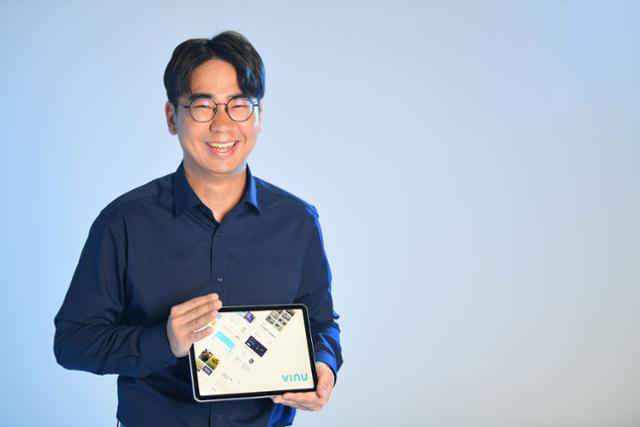 김한이 비누랩스 대표가 서울 세종대로 한국일보사에서 '에브리타임' 창업 배경을 들려주고 있다. 대학 정보를 주고받는 에브리타임은 대학생들 사이에 반드시 써야 하는 필수 앱으로 꼽힌다. 김영원 인턴기자