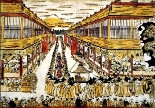 18세기초 조선통신사 행렬을 그린 ‘조선인래조도’ [도쿄국립박물관 소장]