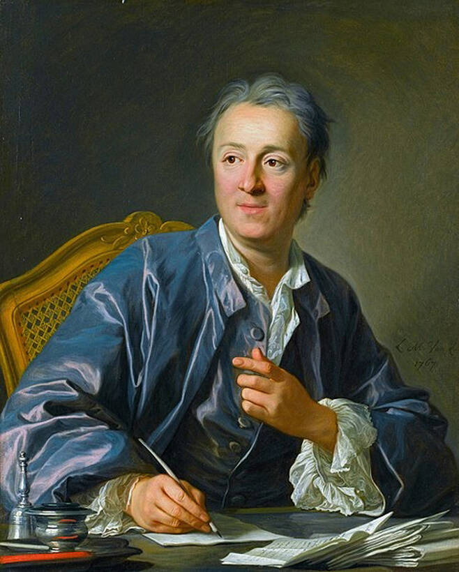“야설...아니 백과전서 쓰는 중인데요”. 계몽사상가 데니스 디드로의 초상화. 루이-미셸 반 루의 1767년 작품.