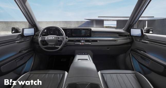 기아 EV9 GT라인 1열 모습./사진=기아