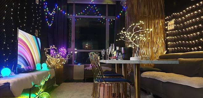 마약 판매책 이모씨(37)가 마약 투약 편의 제공하기 위해 원룸을 개조해 만든 서울 서초구의 한 파티룸. /서울경찰청 제공