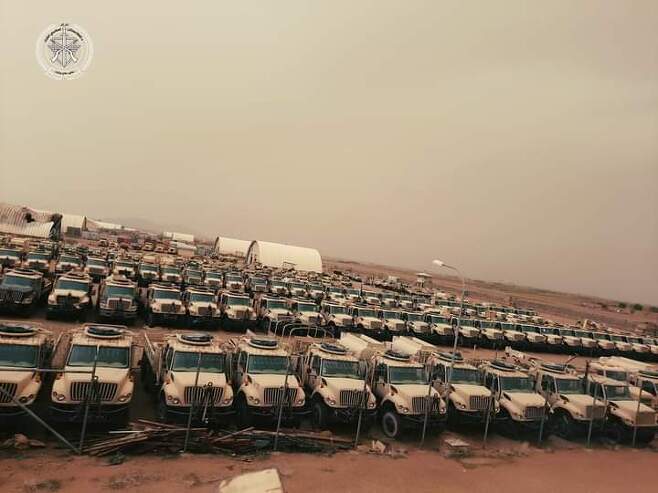 탈레반 국방부가 공개한 복구 차량들의 모습. / 사진=아프간 국방부 트위터