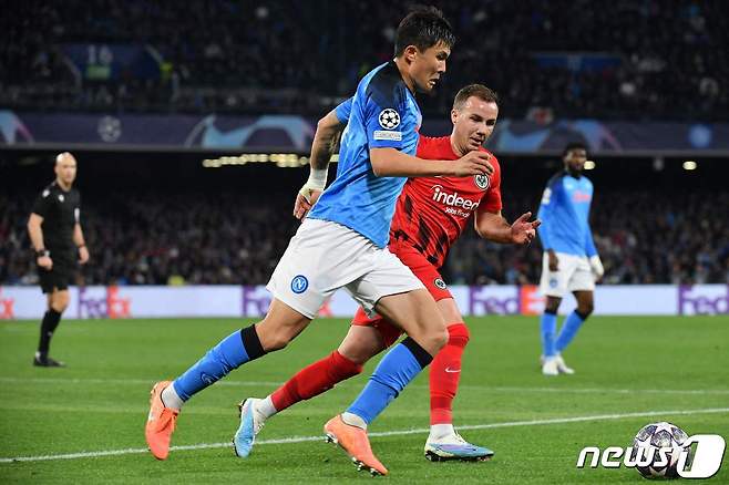 나폴리의 김민재. ⓒ AFP=뉴스1