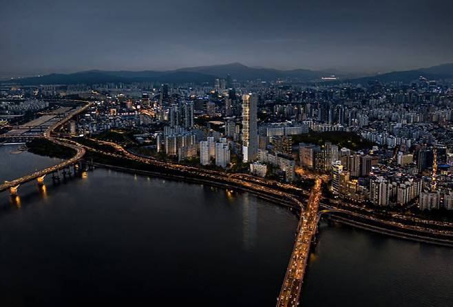 ‘리카르디 아스턴 청담’ 야경 광역조감도 (사진=아스터개발)