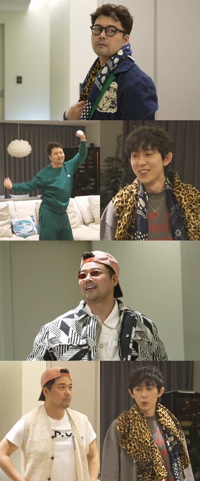 Jun Hyun-moo transforms into Jun Hyun-moo + Jude (Fashion Lean on Me ⁇  The Crow of Code Kunst: Salvation, Experience the Fashion of Dreams.MBC  ⁇  I Live Alone  ⁇ , which is broadcasted at 11:10 pm on April 7, will show the first story of Jun Hyun-moo, Code Kunst, Gian 84 and Song Minhos Fashion Festival.Prior to the Fashion Festival, Jun Hyun-moo sweats with a home training (home training) to keep his promise to manage his belly with Fashion Lean on Me code Kunst.Code Kunst, who appeared with two carriers filled with fashion items, reveals his sincerity at this Fashion Festival.Code Kunst has a cute image of Jun Hyun-moo, who is trying to emphasize masculinity and gives a glimpse of this Fashion Festival concept.Especially, he predicts Jun Hyun-moo  ⁇ , which can not be tolerated, and raises expectations vertically.The two try on costumes prepared by Kord Kunst in earnest, but the two who started with enthusiasm quickly fall into a labyrinth.Code Kunst is a rumor that Jun Hyun-moo, who can not digest any clothes, is not easy to live in.