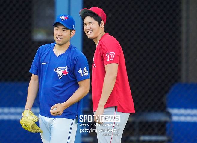 ▲ 기쿠치 유세이(왼쪽)와 오타니 쇼헤이.