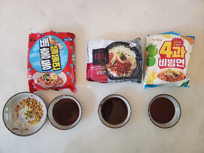비빔면 신제품 3종/사진=김아름 기자 armijjang@