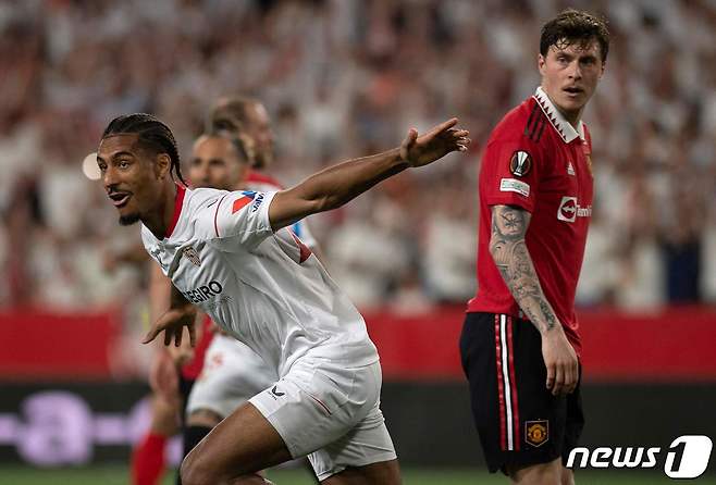 맨유를 꺾고 UEFA 유로파리그 준결승에 오른 세비야. ⓒ AFP=뉴스1