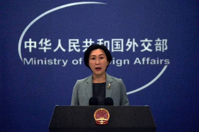 마오닝 중국 외교부 대변인. 연합뉴스
