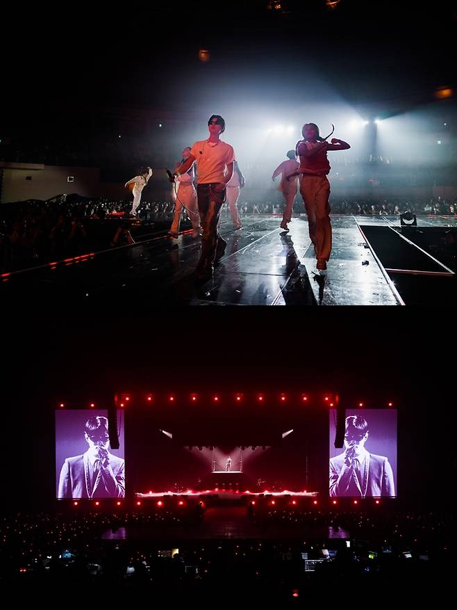 우즈는 이날 몇몇 무대에서 선글라스를 착용하고 나왔다. 이담엔터테인먼트 제공